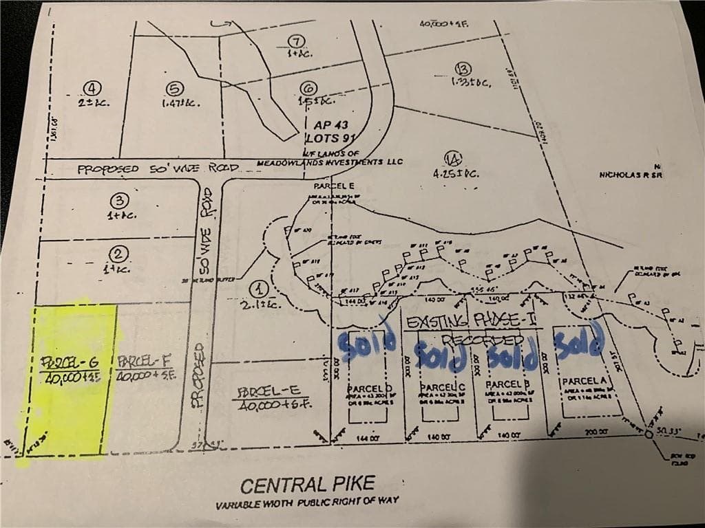 0 Central Ave. Lot G
